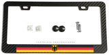 German Germany Racing Flag Carbon Fiber License Plate Frame