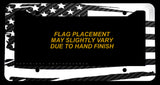 USA American Distressed Flag Carbon Fiber Pattern Metal License Plate - OwnTheAvenue