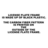 Made In Italy Italian Flag Racing Drifting Carbon Fiber License Plate Frame