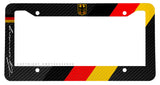 German Germany Flag Sport Stripe Carbon Fiber Style Metal License Plate Frame - OwnTheAvenue