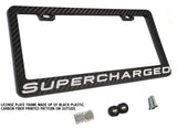 Supercharged Carbon Fiber JDM Racing Drifting License Plate Frame