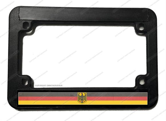 German Germany Vintage Style Flag Motorcycle License Plate Frame