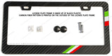 Italy Italian Flag Sport Stripe Race Euro Drift Carbon Fiber License Plate Frame - OwnTheAvenue
