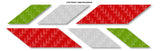 2Pcs Italian Stripes Carbon Vinyl Racing Italy Euro Vinyl Sticker Decals 5" - OwnTheAvenue
