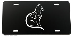 Cat Heart Kitty Cute Rescue Kitten Animal Pet I Love My License Plate Cover