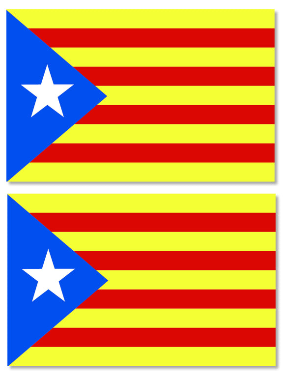 x2 / Two Pack Car Bumper Decal Outdoor Car Moto Flag Catalan Sticker Decals 4