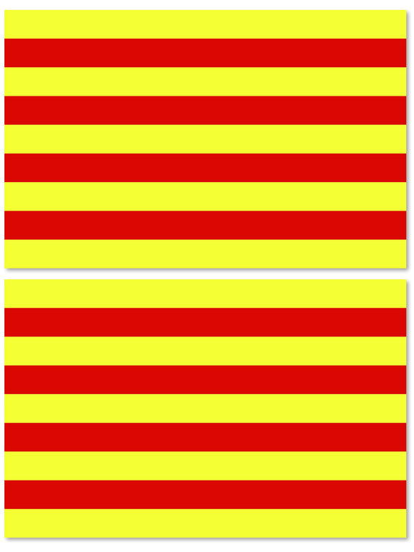 x2 / Two Pack Car Bumper Decal Outdoor Car Stripe Flag Catalan Sticker Decals 4
