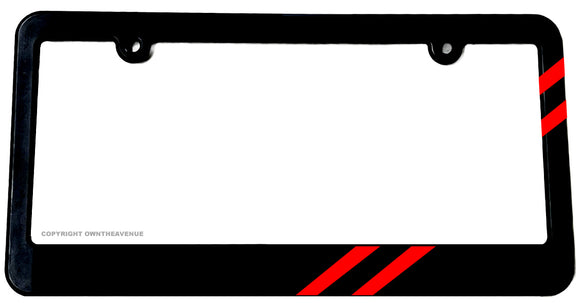 Sport Sports Stripe Muscle Car Racing JDM Drift Red Art License Plate Frame - OwnTheAvenue