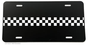 Checkered Pattern Flag For Mini Euro Racing Drifting License Plate Cover - OwnTheAvenue