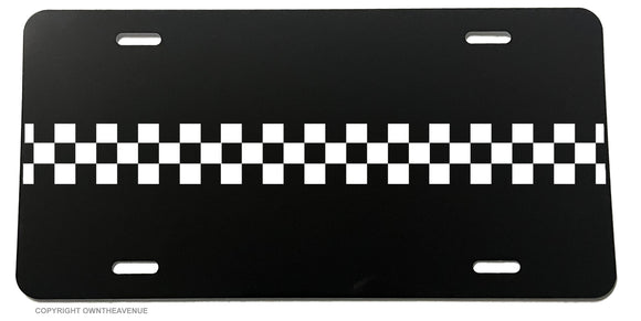 Checkered Pattern Flag For Mini Euro Racing Drifting License Plate Cover - OwnTheAvenue