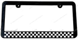 Checkered Pattern Flag For Mini Euro Racing Drifting Slim License Plate Frame - OwnTheAvenue