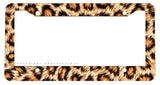 Feline Pattern Auto Metal License Plate Frame - OwnTheAvenue