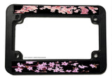 Cherry Blossoms Flowers Motorcycle License Plate Frame