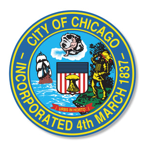 Seal of Chicago Illinois IL Car Truck Window Bumper Laptop Cup Sticker Decal 4"
