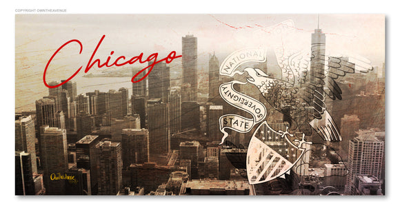 Chicago Illinois Vintage Rugged Retro Souvenir Vinyl Sticker Decal 4