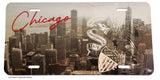 Chicago Illinois Vintage Rugged Retro Souvenir Style License Plate Cover - OwnTheAvenue