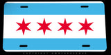 Chicago Flag Car Truck Auto Metal License Plate