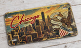 Chicago Souvenir Style Motorcycle Metal License Plate