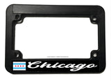 Chicago Flag Model V01 Motorcycle License Plate Frame