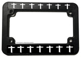 Christian Cross Jesus Religious Vintage Style Motorcycle License Plate Frame - OwnTheAvenue