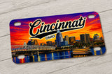 Cincinnati Ohio Motorcycle Metal License Plate