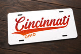 Cincinnati Ohio Synth Wave Style Auto Metal License Plate