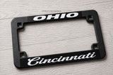 Cincinnati Ohio Motorcycle License Plate Frame