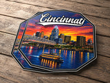 x2 Cincinnati Ohio Souvenir Bumper Laptop Vinyl Sticker Decals 3.75"