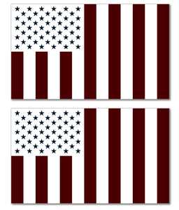 x2 US USA Civil Peace Flag 50 Star Subdued Vinyl Decal Bumper Stickers 3.5" - OwnTheAvenue