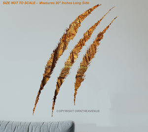 Bear Claw Forest Nature Hiking Camping Office Home Bedroom Wall Decor Decal 20"