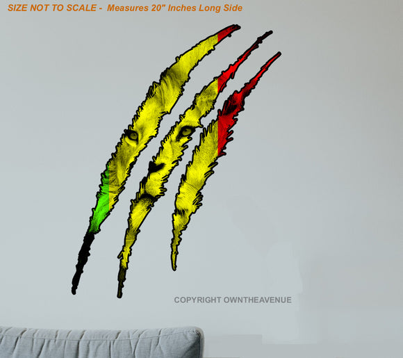 Rasta Lion Claw Office Gym Home Bedroom Wall Decor Decal - 20