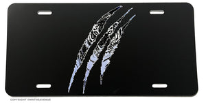 Tiger Eyes Claw Car Truck Off Road Racing SUV Auto License Plate