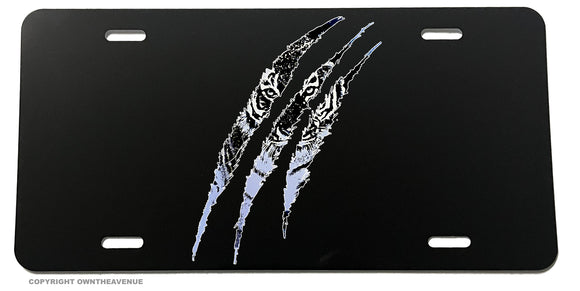 Tiger Eyes Claw Car Truck Off Road Racing SUV Auto License Plate
