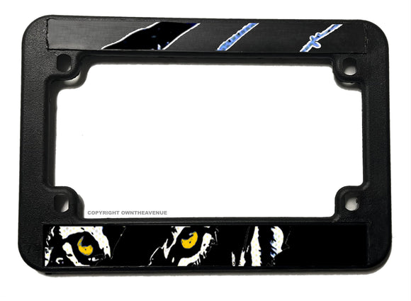 Tiger Eyes Claw Racing Motorcycle License Plate Frame