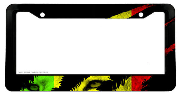 Lion Eyes Rasta Claw Racing Drifting Off Road Lifted Truck License Plate Frame