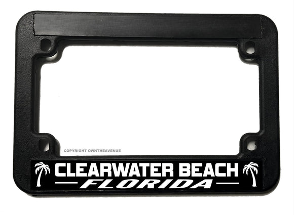 Clearwater Beach Florida Motorcycle License Plate Frame