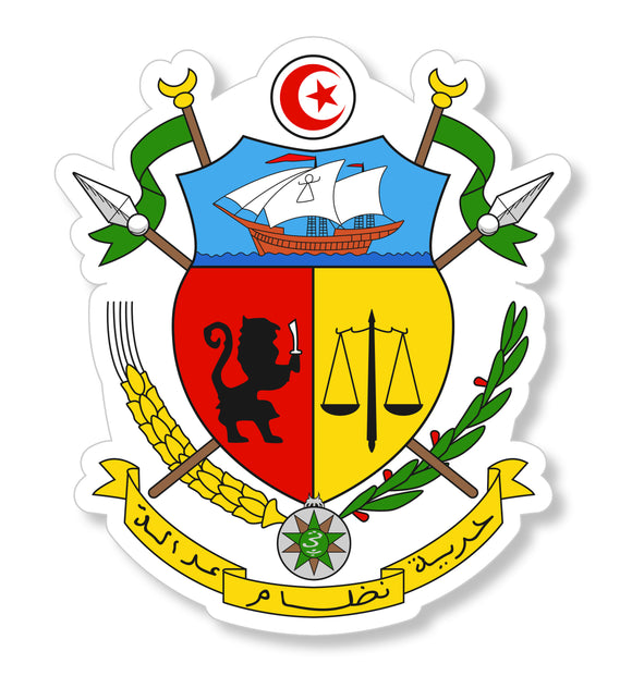 Tunisia Coat of Arms Car Truck Laptop Bumper Vinyl Sticker Decal 4