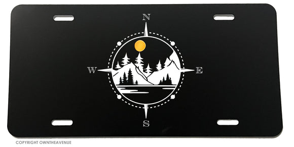 Compass Lake Outdoor Camping Hiking Car Truck License Plate Cover - OwnTheAvenue