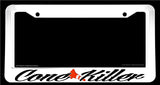 Cone Killer Humor Race Track JDM Drift Funny White License Plate Frame - OwnTheAvenue