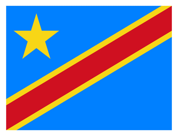 Congo World Country Flag Vinyl Sticker Decal 3.5