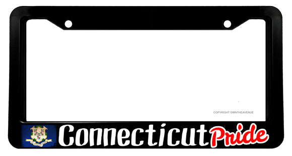 Connecticut Pride Love Vintage Style Car Truck License Plate Frame - OwnTheAvenue