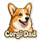 2 Pack - Corgi Dad Dog Car Truck Bumper Vinyl Sticker Decals - 4.5" Inches Each - OwnTheAvenue