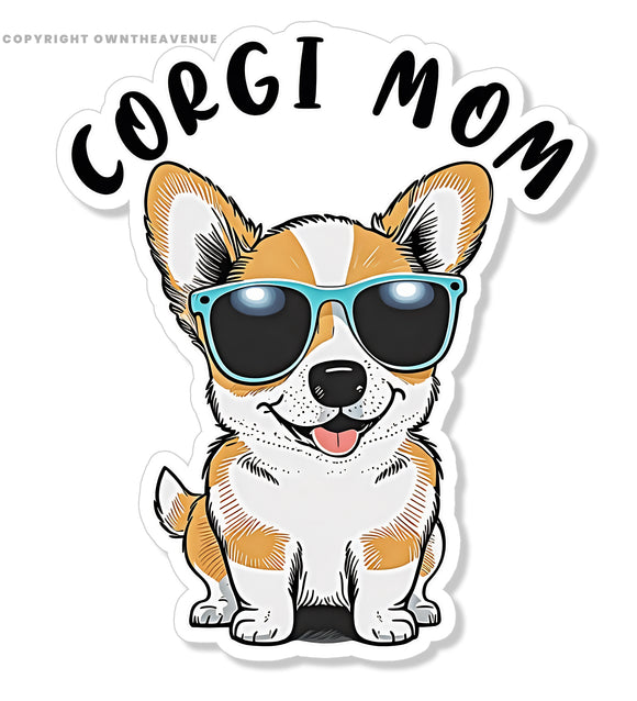 Corgi Mom Dog Puppy Pet Car Truck Laptop Bumper Vinyl Sticker 4