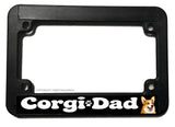 Corgi Dad Dog Pet Model V01 Motorcycle License Plate Frame