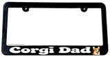 Corgi Dad Dog Pet Slim Style License Plate Frame