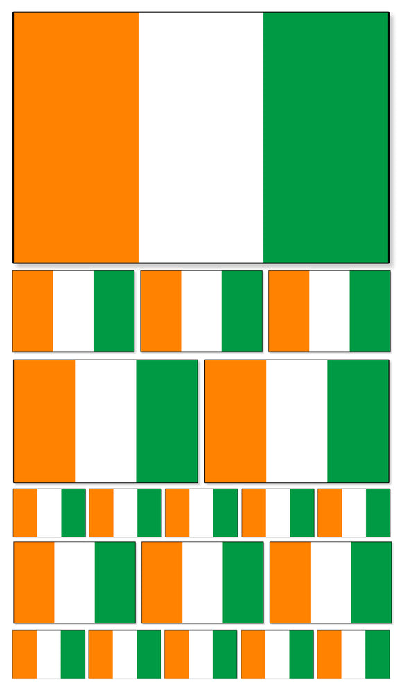 19Pcs Pack Lot Cote d Ivoire World Country Flags Assorted Vinyl Sticker Decals - OwnTheAvenue