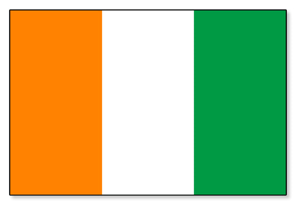 Cote d Ivoire World Country Flag Car Truck Laptop Viny Sticker Decal 3.5
