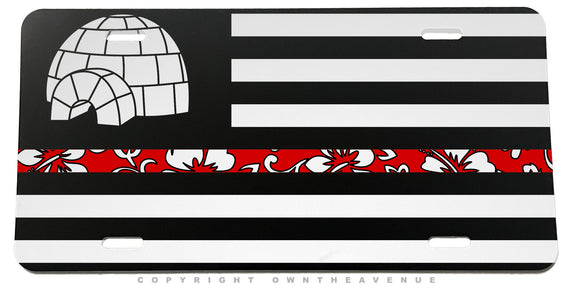 Libertarian Flag Boogaloo Movement Igloo Auto Metal License Plate - OwnTheAvenue