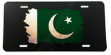 Pakistan Pakistani Vintage Style Distressed Flag Auto Metal License Plate - OwnTheAvenue