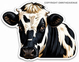 2Pcs Cow Head Holographic Vinyl Sticker Decals